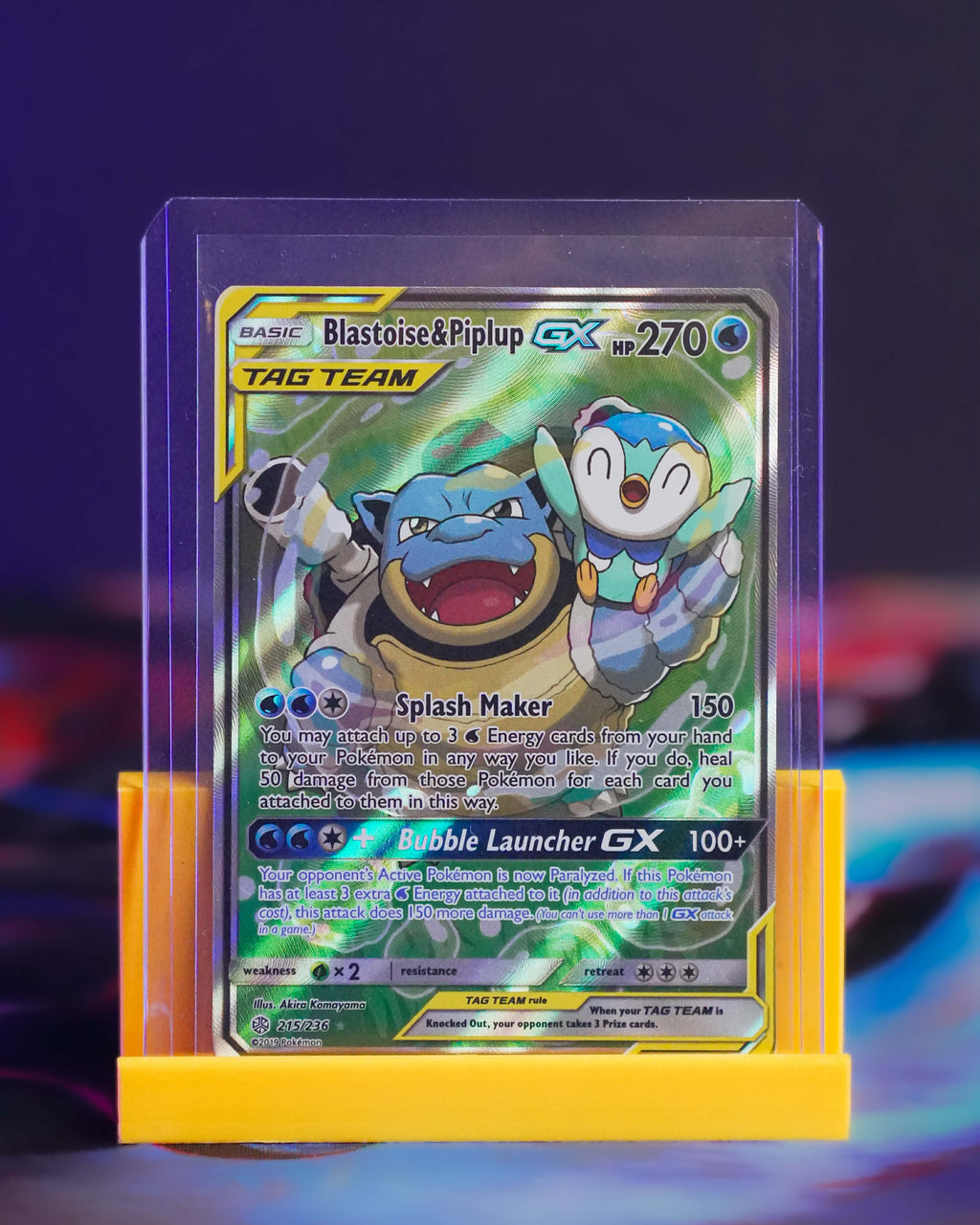 Blastoise & Piplup GX 215/236 – Cosmic Eclipse – Tag Team – Near Mint (NM)